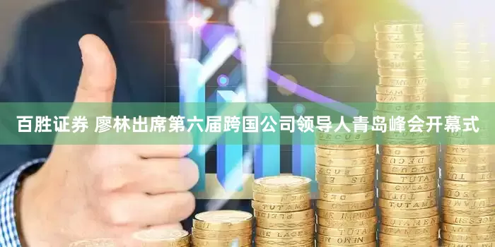 百胜证券 廖林出席第六届跨国公司领导人青岛峰会开幕式