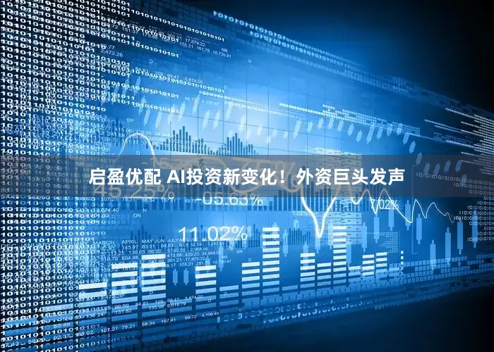 启盈优配 AI投资新变化！外资巨头发声